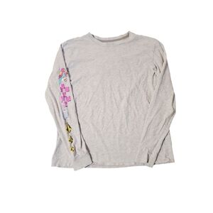 Volcom‎ Women's Gray Retro Paradise Palms Parrot Long Sleeve T-shirt XL